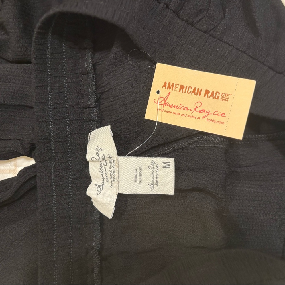 American Rag Black Ruffled Flowy Pants - Picture 7 of 11